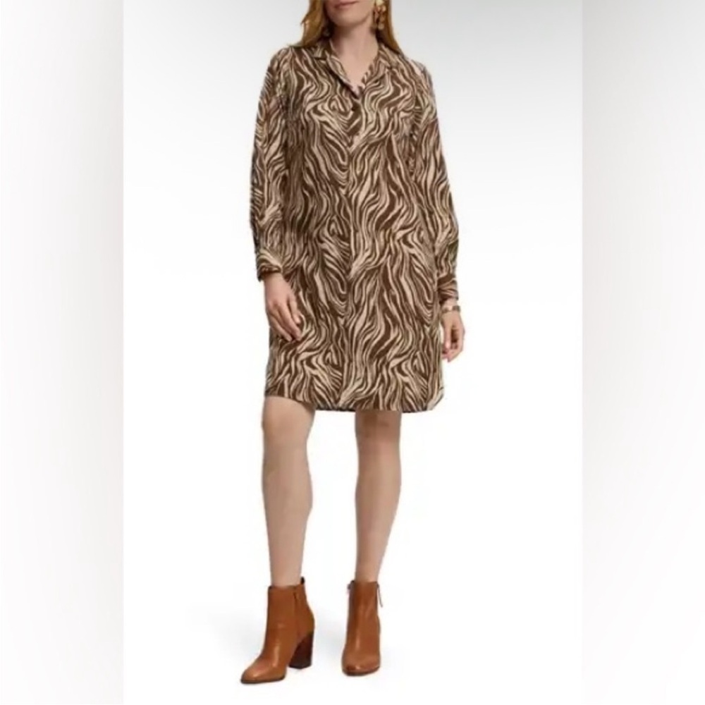 Foxcroft Sloan Indie Sleeze Safari Boho Chic Streetwear Shirt Dress